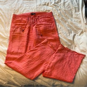Salmon pink Linen pants